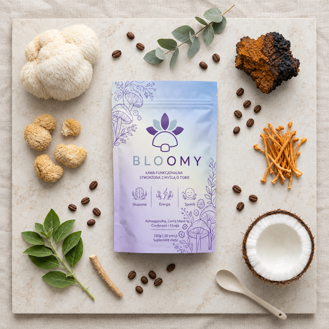Bloomy – kawa funkcjonalna z ekstraktami grzybów